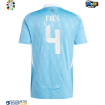 Moški Nogometni dresi Belgija Wout Faes #4 Gostujoči EP 2024 Kratek Rokav